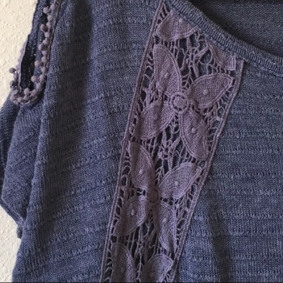 Style & Co. Cold-Shoulder Crochet Peplum Sweater - Picture 8 of 8